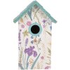 Casetta per uccelli Clayre & Eef 6H2451 15x10x22 cm Bianco-Turchese