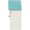 Casetta per uccelli Clayre & Eef 6H2451 15x10x22 cm Bianco-Turchese