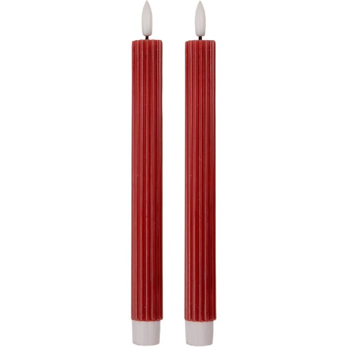 Set di 2 Portacandele LED Rosa Ø 2x25 cm Clayre & Eef 6CA0002R