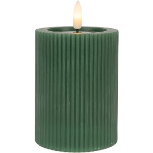 Candela con LED Clayre & Eef 6CA0003DGR Ø 8x13 cm