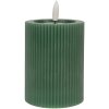 Candela con LED Clayre & Eef 6CA0003DGR Ø 8x13 cm