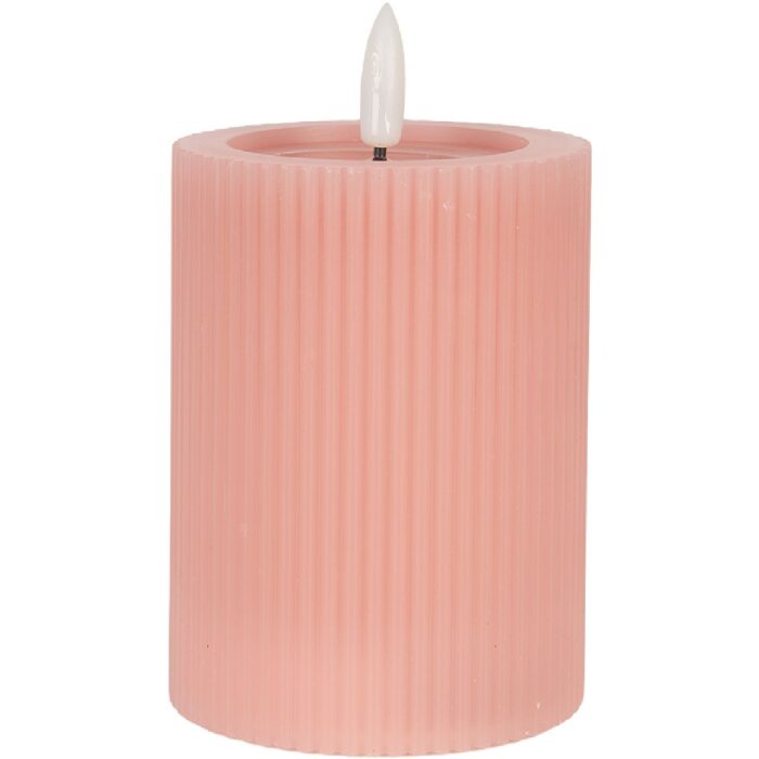 Candela LED Clayre & Eef 6CA0003P Rosa 8x13 cm