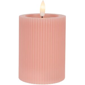 Candela LED Clayre & Eef 6CA0003P Rosa 8x13 cm