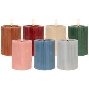 Candela LED Clayre & Eef 6CA0003P Rosa 8x13 cm
