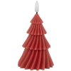 Portacandele con LED Clayre & Eef 6CA0005 a forma di albero di Natale Ø 8x13 cm