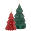 Portacandele con LED Clayre & Eef 6CA0005 a forma di albero di Natale Ø 8x13 cm