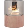 Portacandele LED Clayre & Eef 6CA0006 Diametro 8x10 cm 3xAAA