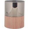Portacandele LED Clayre & Eef 6CA0007 Ø 8x10 cm 3xAAA Marrone