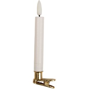 Set di 10 Portacandele con LED Clayre & Eef 6CA0008 Ø 2x14 cm Bianchi