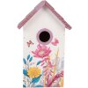 Casetta per uccelli Clayre & Eef 6H2452 15x10x22 cm Bianco-Rosa