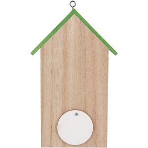 Casetta per uccelli Clayre & Eef 6H2453 14x10x23 cm Bianco Verde