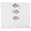 Asciugamano per ospiti Clayre & Eef CT034 40x66 cm Bianco-Blu