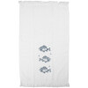Asciugamano per ospiti Clayre & Eef CT034 40x66 cm Bianco-Blu