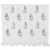 Asciugamano per ospiti Clayre & Eef CTBNS-1 40x66 cm Bianco-Grigio
