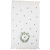 Asciugamano per Ospiti Clayre & Eef CTLNL 40x66 cm Bianco con Verde