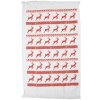 Asciugamano per ospiti Clayre & Eef CTNOC-1 40x66 cm Bianco con bordo rosso