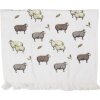 Asciugamano per ospiti Clayre & Eef CTNSF 40x66 cm Bianco/Marrone