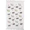 Asciugamano per ospiti Clayre & Eef CTNSF 40x66 cm Bianco/Marrone