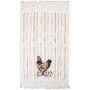 Asciugamano per ospiti Clayre & Eef CTRFL-1 40x66 cm Bianco e Marrone