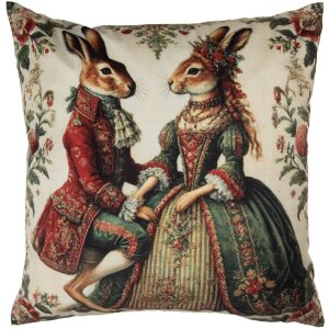Copricuscino Clayre & Eef NE22 45x45 cm Beige-Rosso
