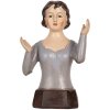 Busto decorativo Donna Clayre & Eef 6PR5554 12x9x20 cm Beige/Grigio