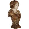 Clayre & Eef 6PR5563 Decorazione Busto Donna Beige e Marrone 18x12x30 cm