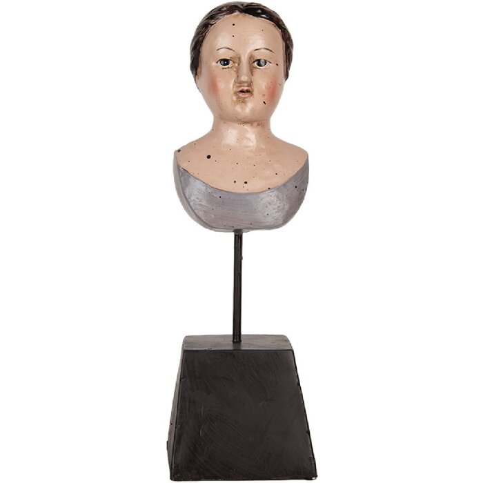 Busto decorativo donna Clayre & Eef 6PR5564 11x11x34 cm Beige-Marrone