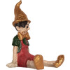 Statua decorativa Pinocchio Clayre & Eef 6PR5573 13x13x19 cm beige-rossa