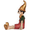 Statua decorativa Pinocchio Clayre & Eef 6PR5573 13x13x19 cm beige-rossa