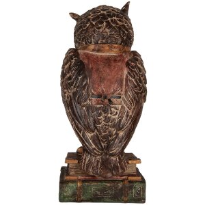 Salvadanaio a forma di gufo Clayre & Eef 6PR5579 16x15x35 cm