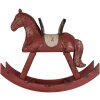 Clayre & Eef 6PR5580 Cavallo a Dondolo Decorativo 39x12x33 cm Rosa