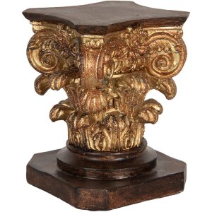 Base decorativa Clayre & Eef 6PR5581 12x12x16 cm Marrone-Oro