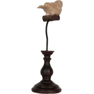 Decorazione Uccello Clayre & Eef 6PR5587 12x7x21 cm Beige Marrone