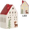 Decorazione Casa con LED Clayre & Eef 6CE2177M 6x5x10 cm Bianco Rosso