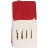 Decorazione Casa con LED Clayre & Eef 6CE2177M 6x5x10 cm Bianco Rosso