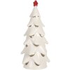 Decorazione albero di Natale con LED Clayre & Eef 6CE2178M Ø 11x25 cm Bianco/Rosso