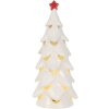Decorazione albero di Natale con LED Clayre & Eef 6CE2178M Ø 11x25 cm Bianco/Rosso