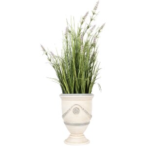 Clayre & Eef 6MG0121 Decorazione Vaso per Fiori Beige Grigio Ø 23x31 cm