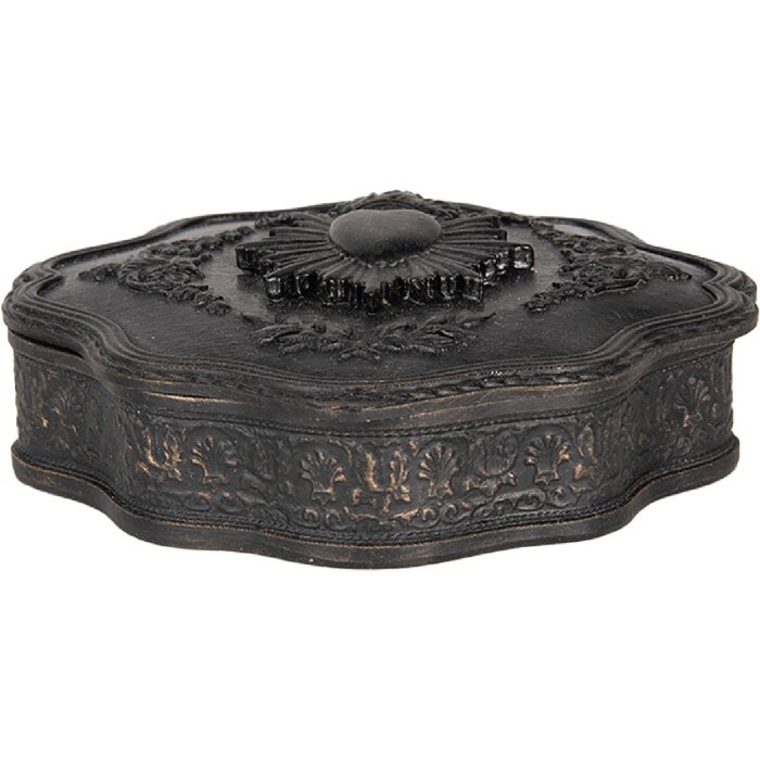 Clayre & Eef 6PR5294 Scatola Portagioie 12x11x4 cm Polyresin