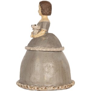 Figura decorativa Donna Clayre & Eef 6PR5547 19x16x22 cm Beige/Grigia