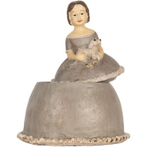 Figura decorativa Donna Clayre & Eef 6PR5547 19x16x22 cm Beige/Grigia