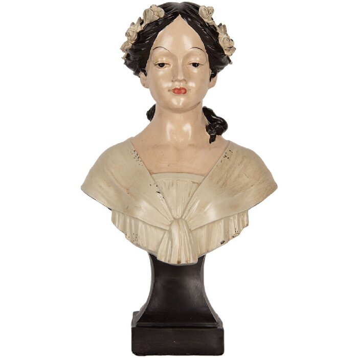 Busto decorativo da donna Clayre & Eef 6PR5550 18x12x31 cm Beige/Marrone