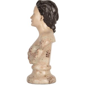 Busto decorativo donna Clayre & Eef 6PR5553 12x8x20 cm Beige-Marrone