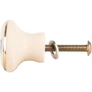 Manopola per porta Clayre & Eef 66267 Beige-Blu 3x3 cm