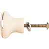 Manopola per porta Clayre & Eef 66267 Beige-Blu 3x3 cm