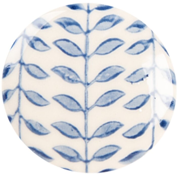 Manopola per porta Clayre & Eef 66268 Beige-Blu Ø 4x3 cm
