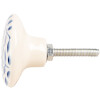 Manopola per porta Clayre & Eef 66268 Beige-Blu Ø 4x3 cm