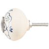Manopola per porta Clayre & Eef 66270 Ø 4x3 cm beige-blu Stile Country