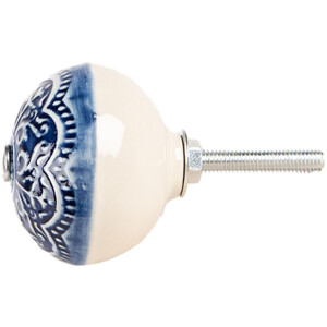 Pomello per porta in ceramica Clayre & Eef 66272 Blu...