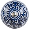Pomello per porta in ceramica Clayre & Eef 66272 Blu Beige Ø 4 x 3 cm